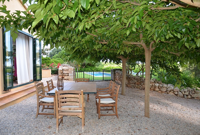 Baum Tisch Stühle Terrasse