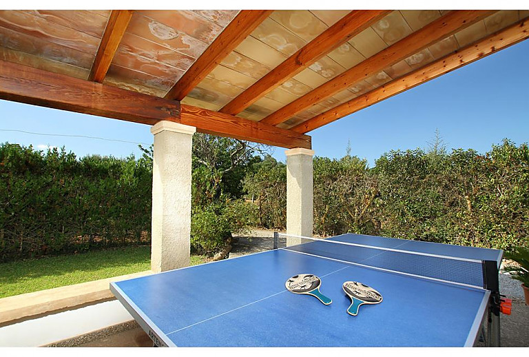 Tischtennisplatte auf der Terrasse