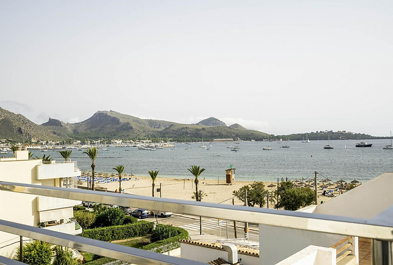 Blick vom Balkon des Apartments
