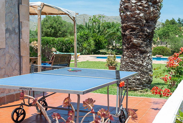 Tischtennisplatte auf der Terrasse