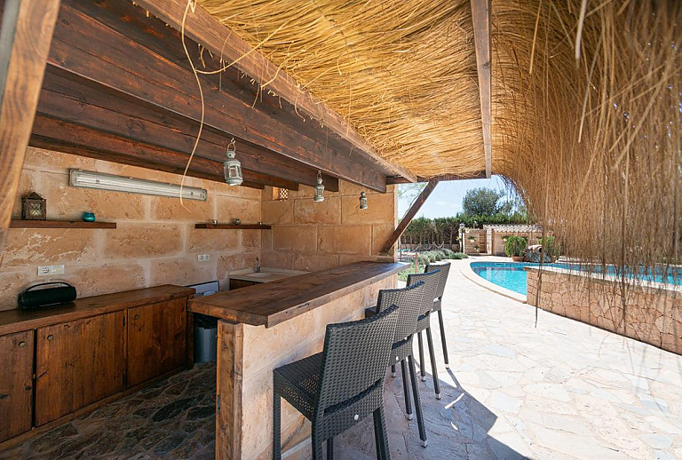 Bar mit Vordach am Pool