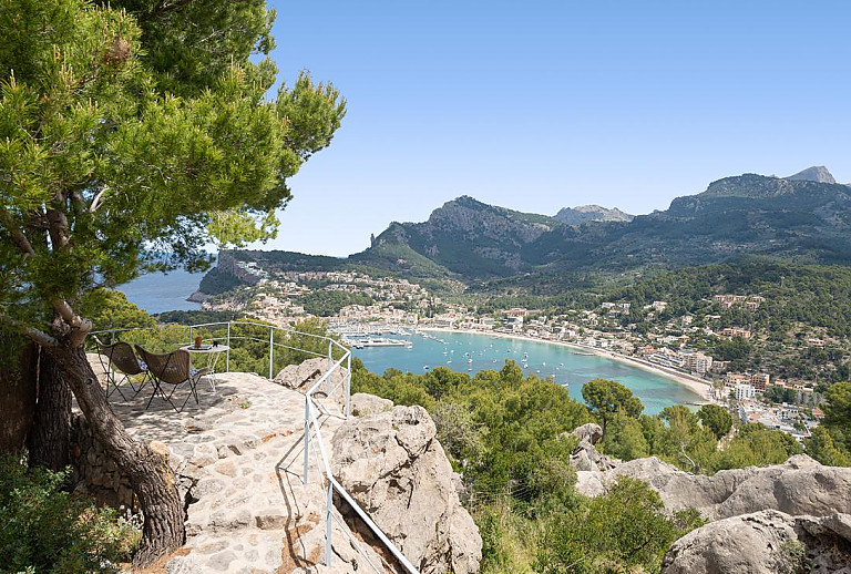 Blick auf die Bucht vom Ferienhaus